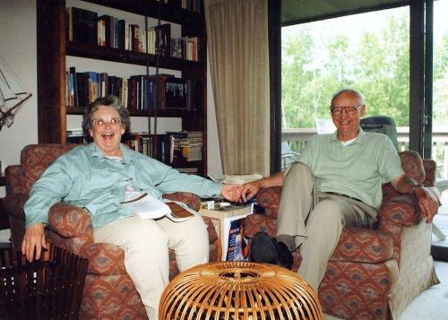 Bev & Nels enjoying a good laugh (2000)